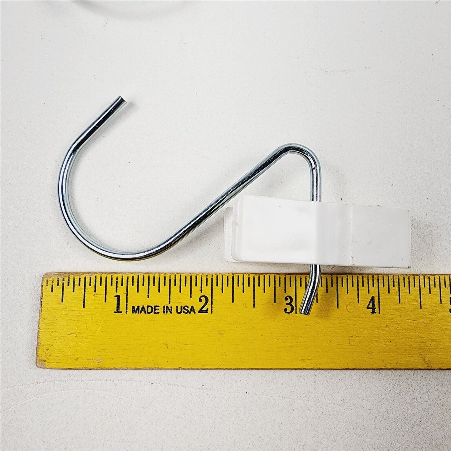 50 White Boot Clip Hangers Plastic Clip Metal Hook - Holds 4+ Lbs