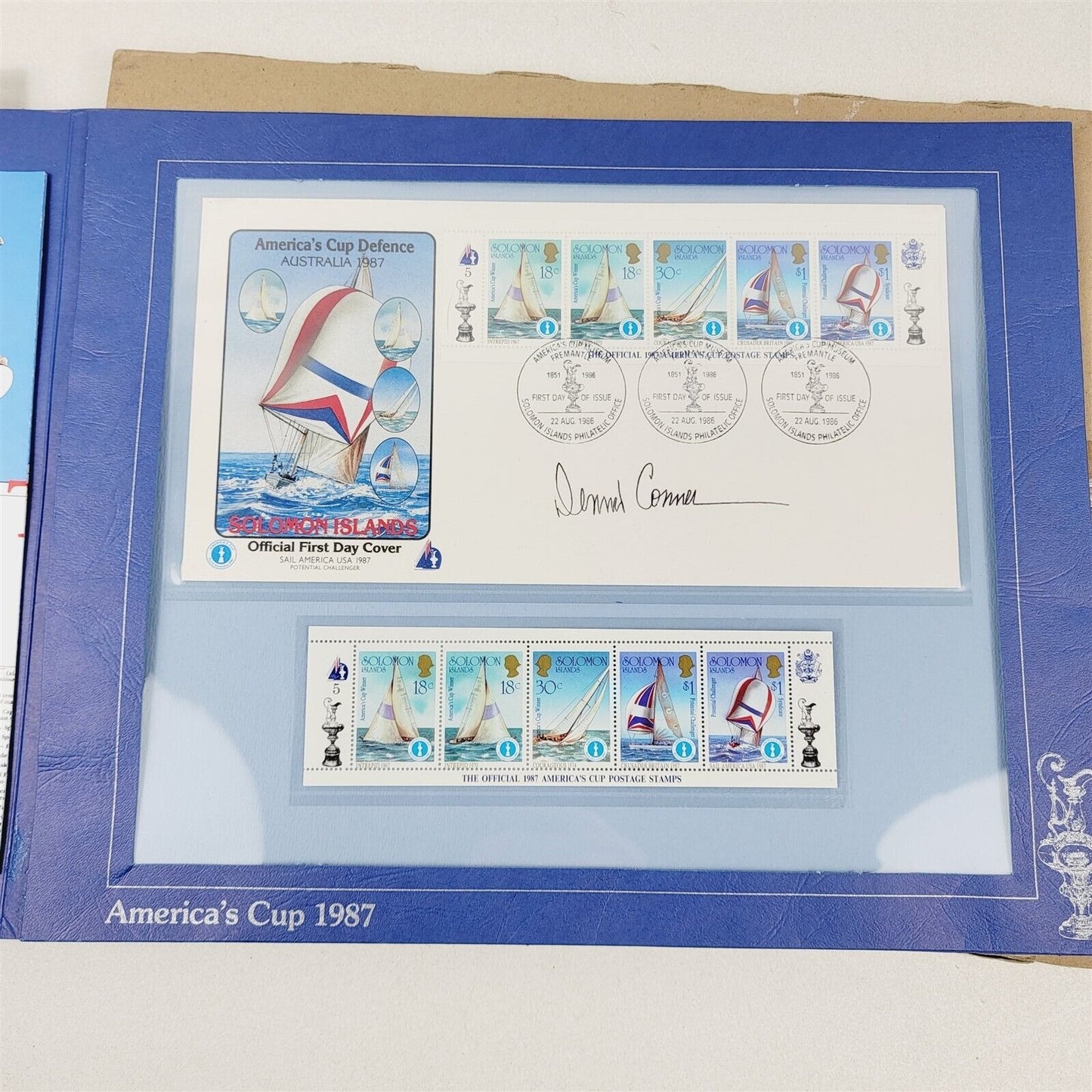 The Encyclopaedia America's Cup in Stamps Book Sailing Unused FDC Dennis Conner