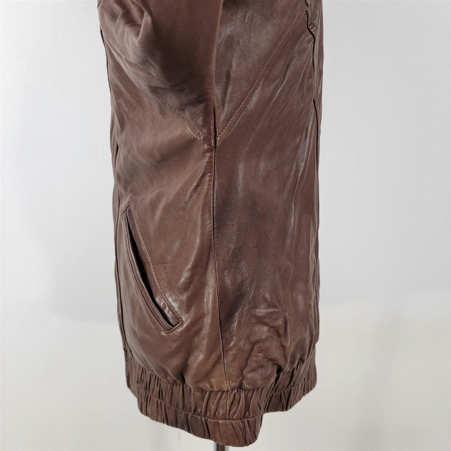 Vintage Brown Leather Jacket Mens Size S