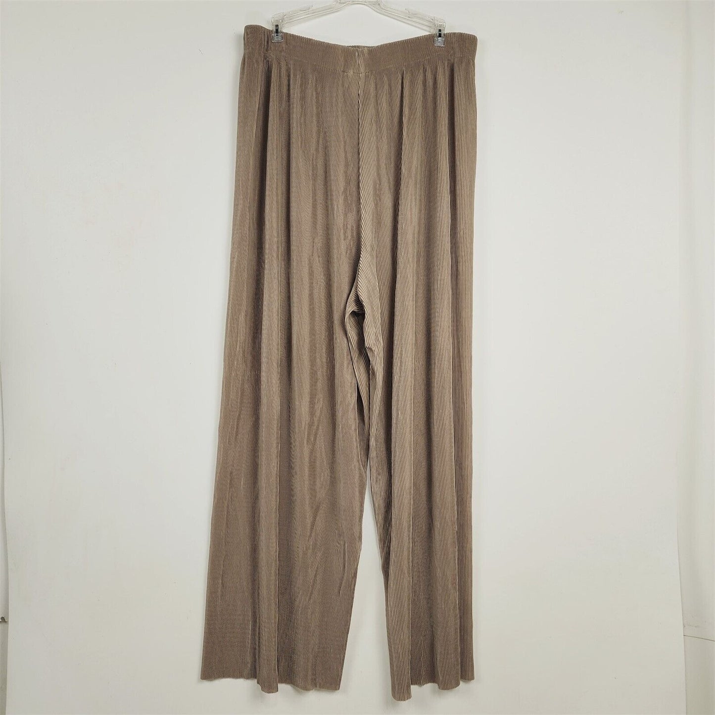 Vintage Kathryn Deene Sage Green Beige Stretchy Wide Leg Pants Womens Size 18/20