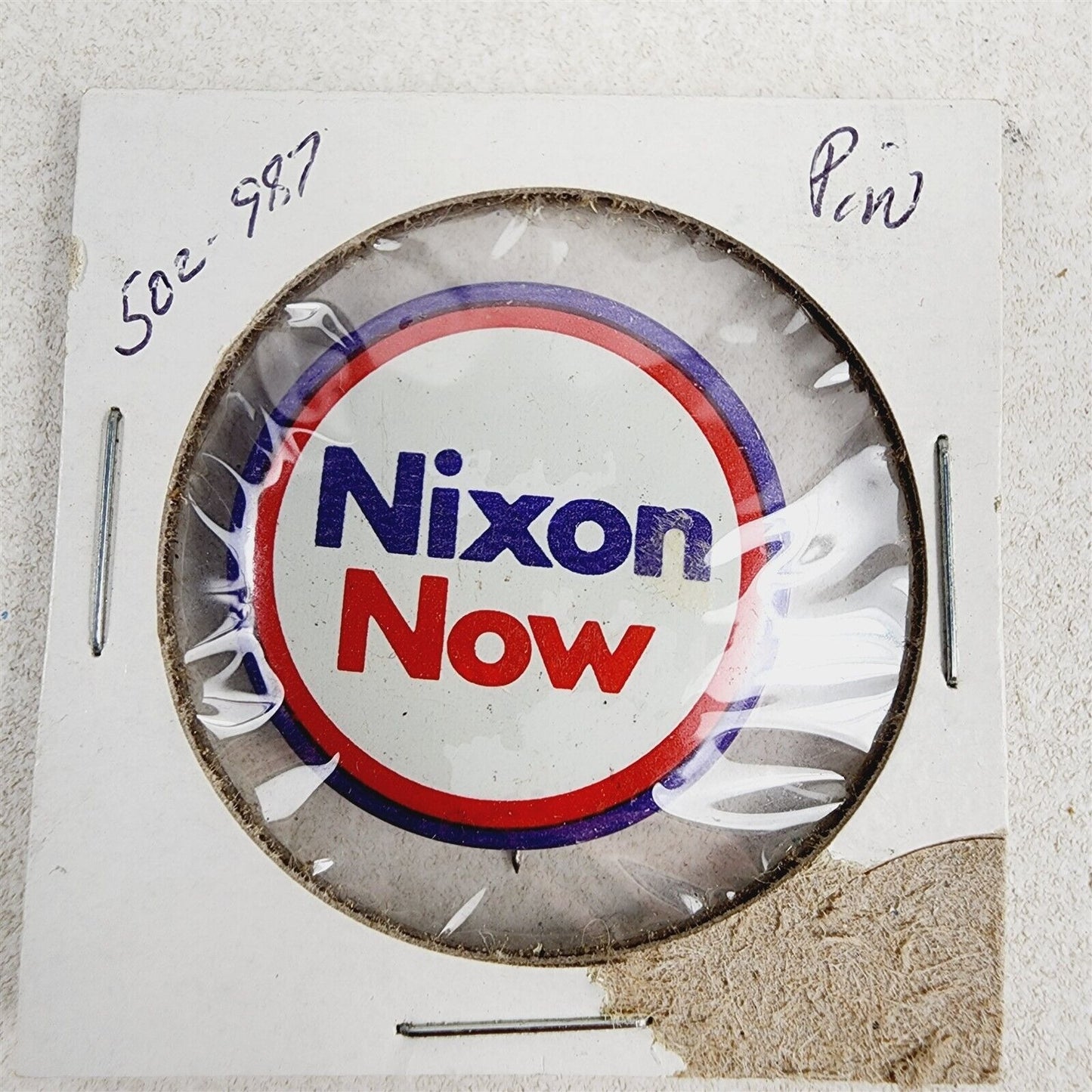 6 Vintage Political Pins Willkie McNary Muskie Humphrey LBJ Nixon Landon Knox