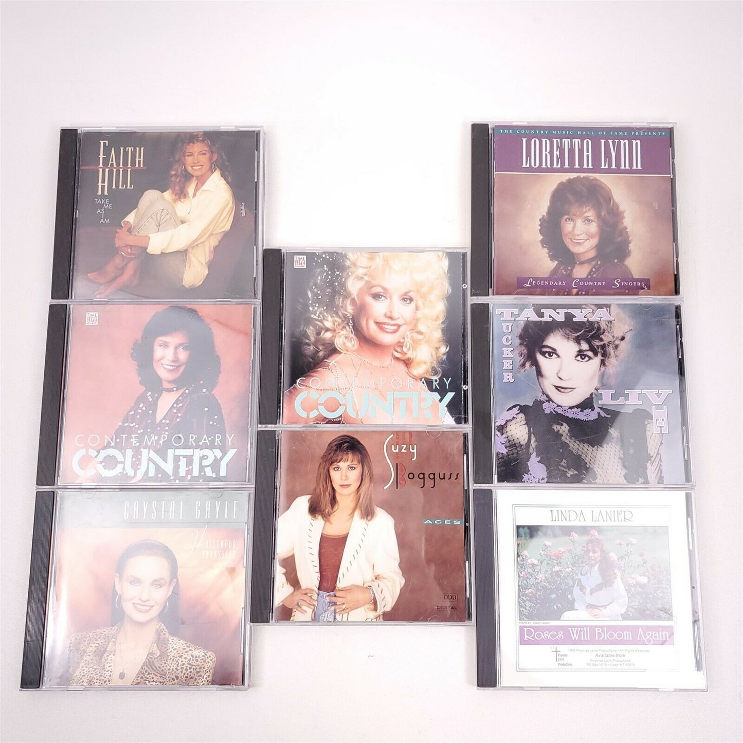 8 Female Country Artist CD's - Faith Hill, Tanya Tucker, Suzy Bogguss
