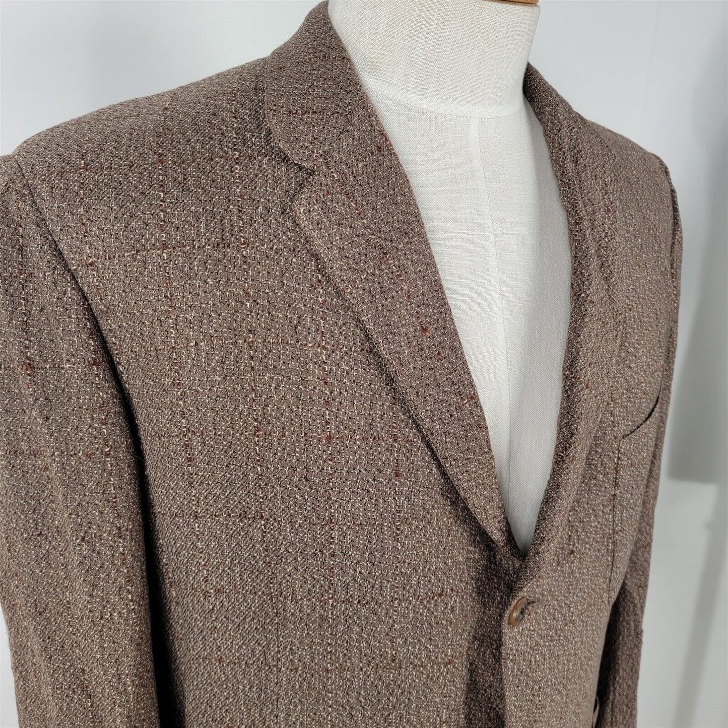 Vintage 1960s Hickey Freeman Littler Brown Blazer Suit Sports Jacket Coat
