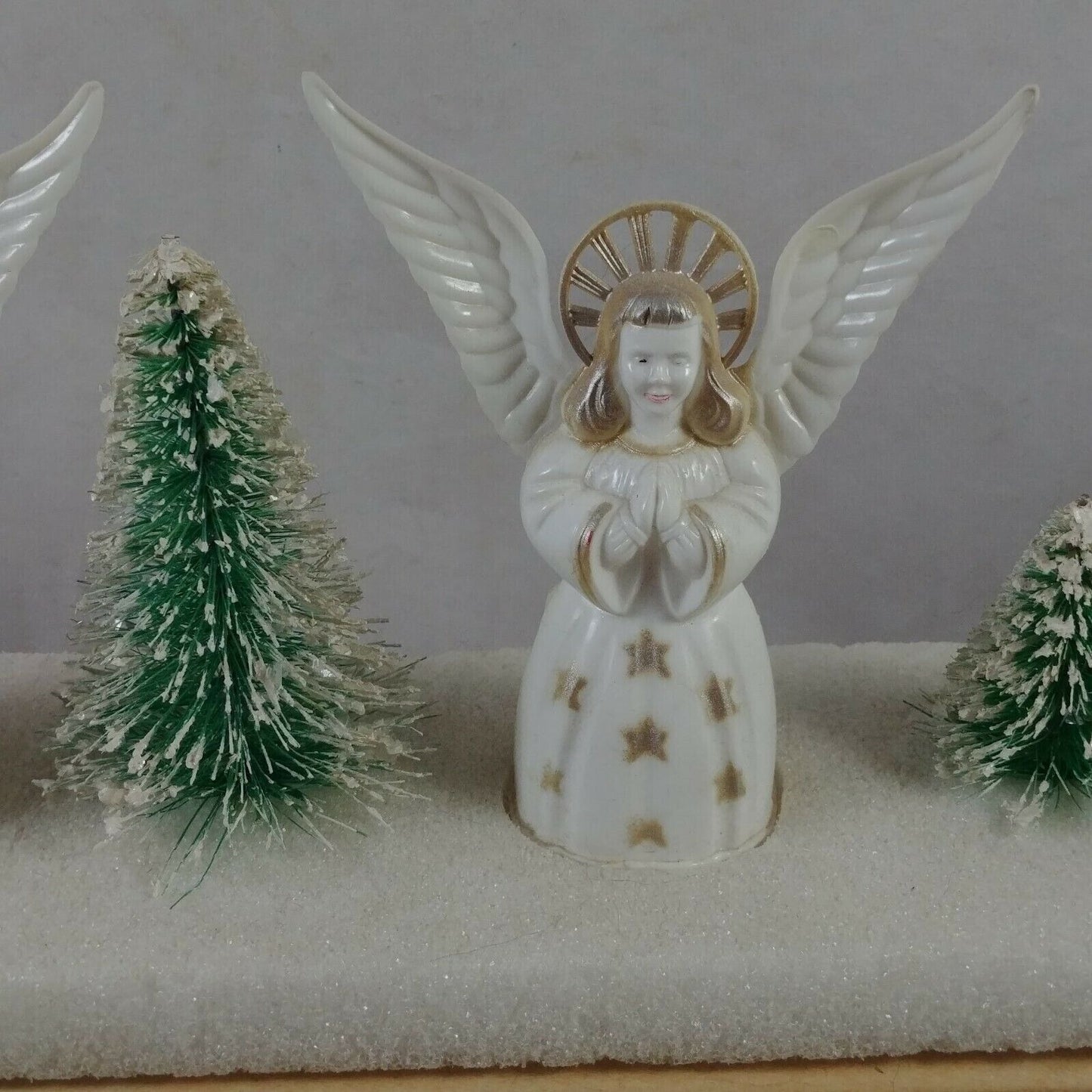 Bradford Winter Scene Christmas Decoration Hard Plastic Angels