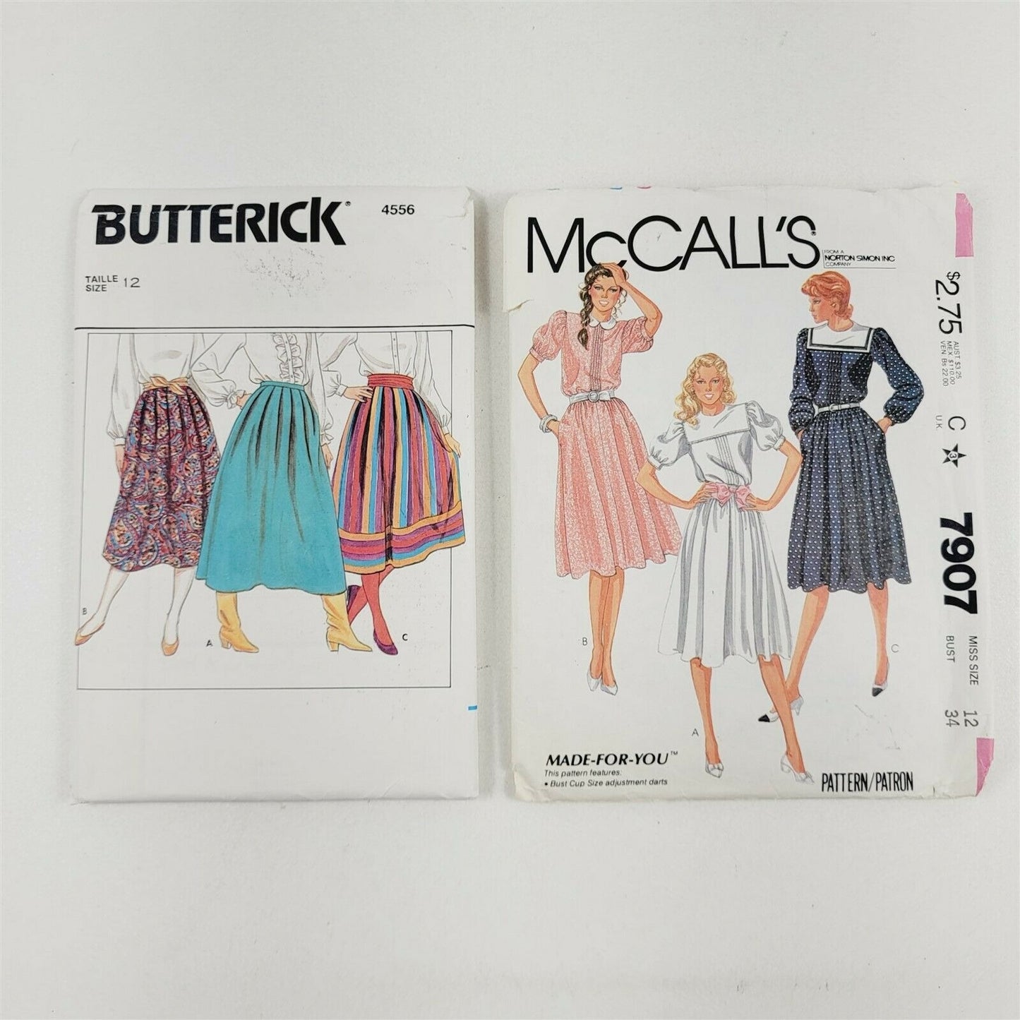 9 Vintage Sewing Patterns Misses Size 12 Dresses Tops Skirts Blazer Jacket