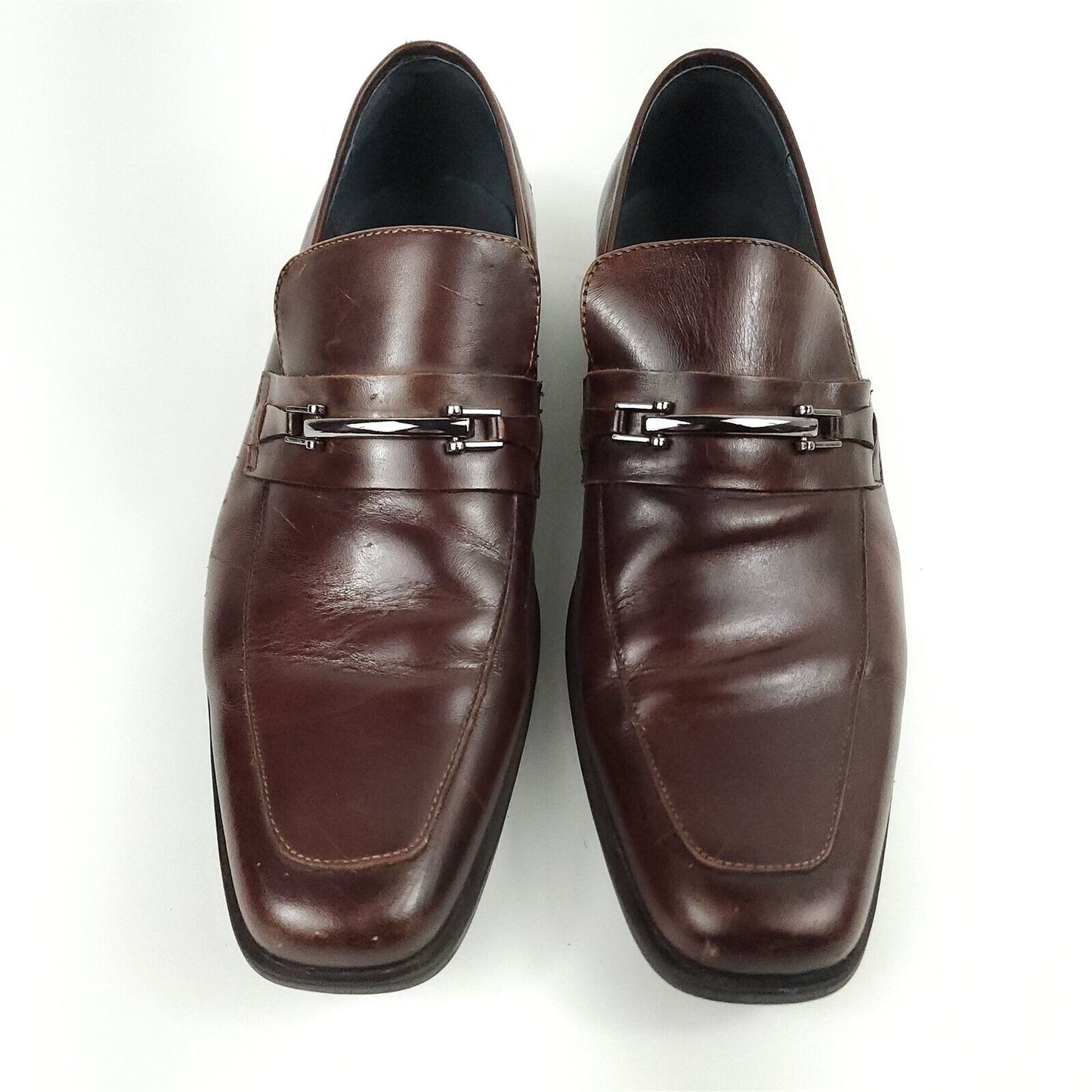 Steve Madden Brown Leather Dress Shoes P-Cal Shoes Mens Size 11