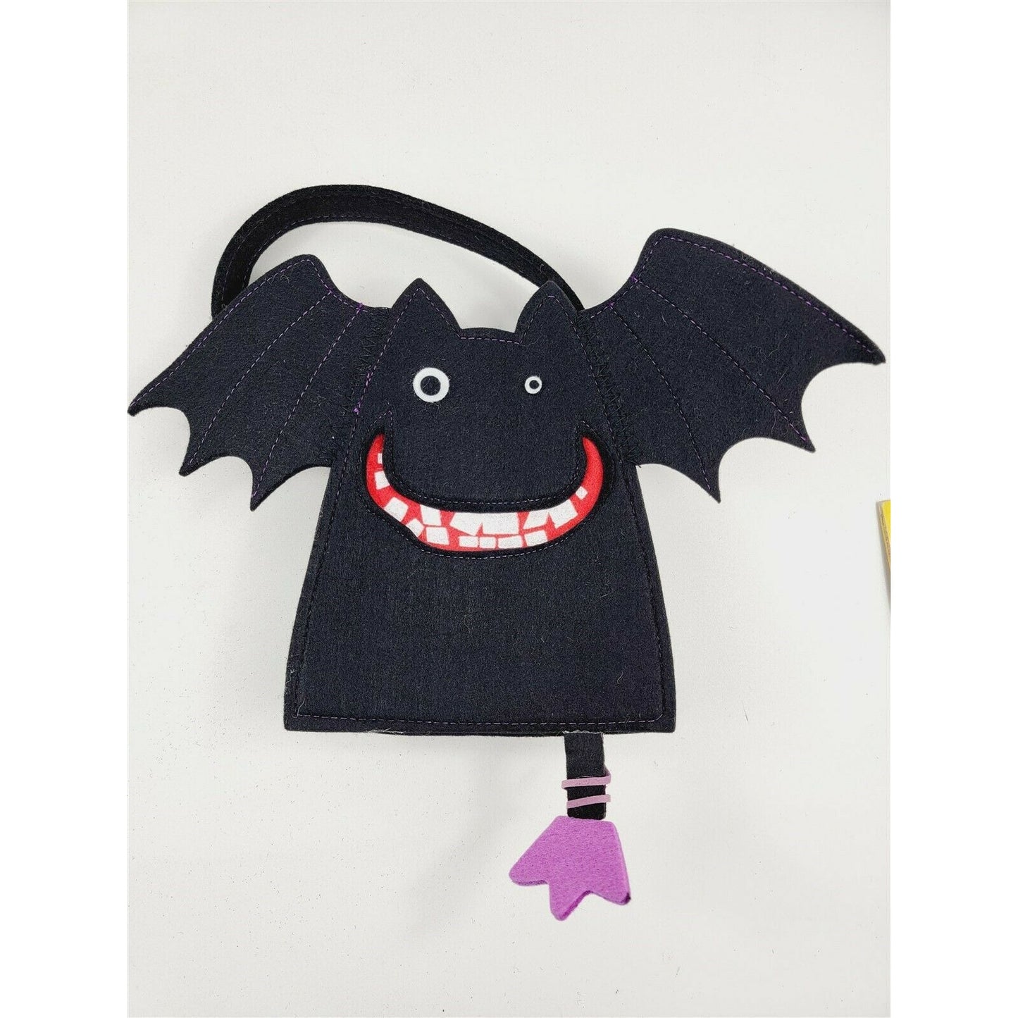 Dept 56 Felt Halloween Candy Bags Trick or Treat Crazy Witch Batty Bat