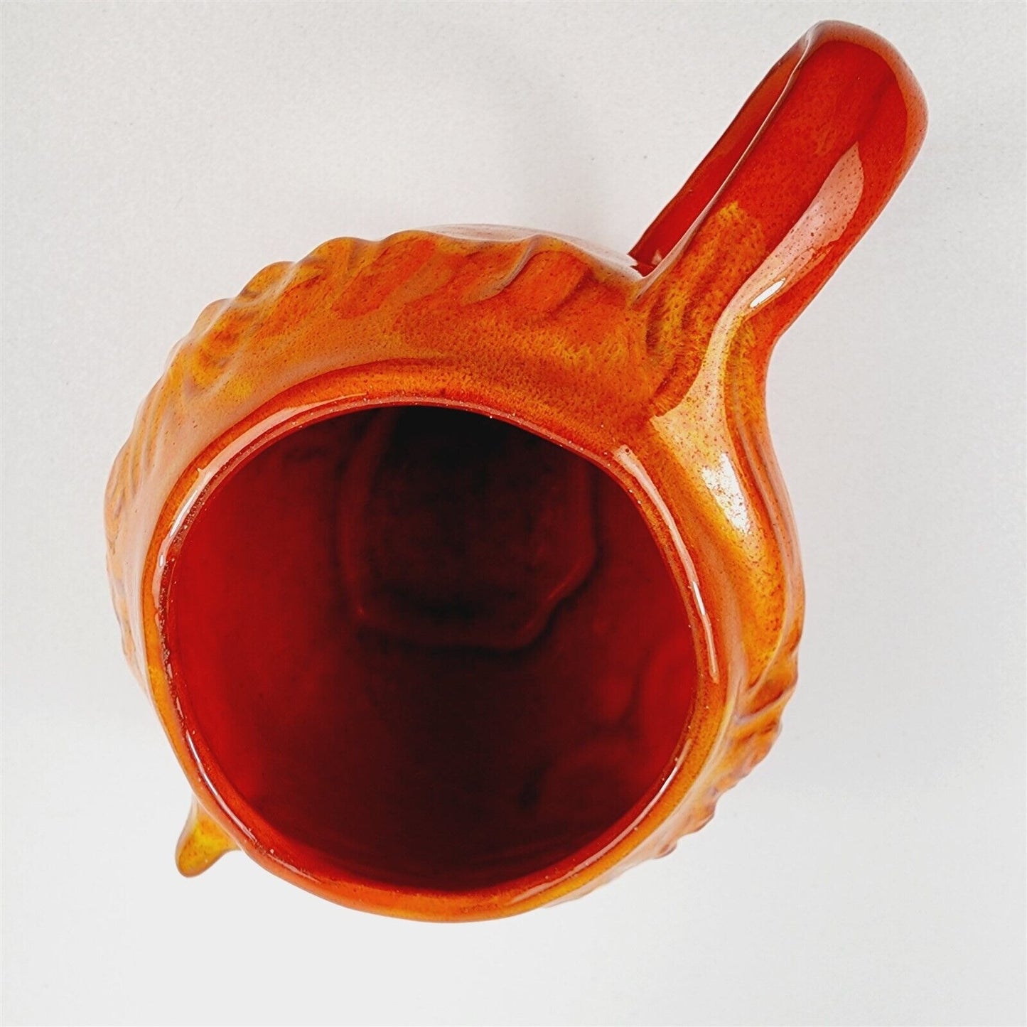 Vintage Pacific Stoneware People Lover Jean Ellsworth Orange Cat Mug - 4"