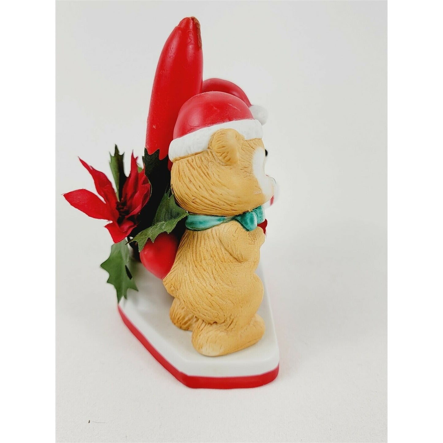 Vintage Beacon Hill Christmas Teddy Bears Present Ceramic Candle Holder