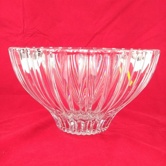 Marquis by Waterford Omnia Crystal Bowl 10" Vertical Cuts Made in Germany