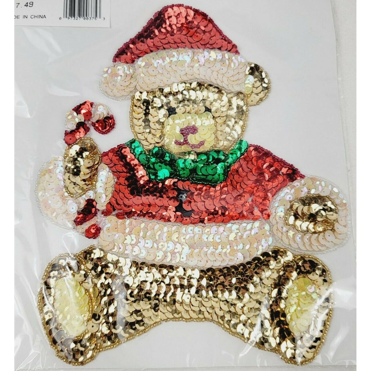 Glitz Applique Lot Teddy Bear Wreath Candy Cane Tree Christmas Holiday Sew Craft