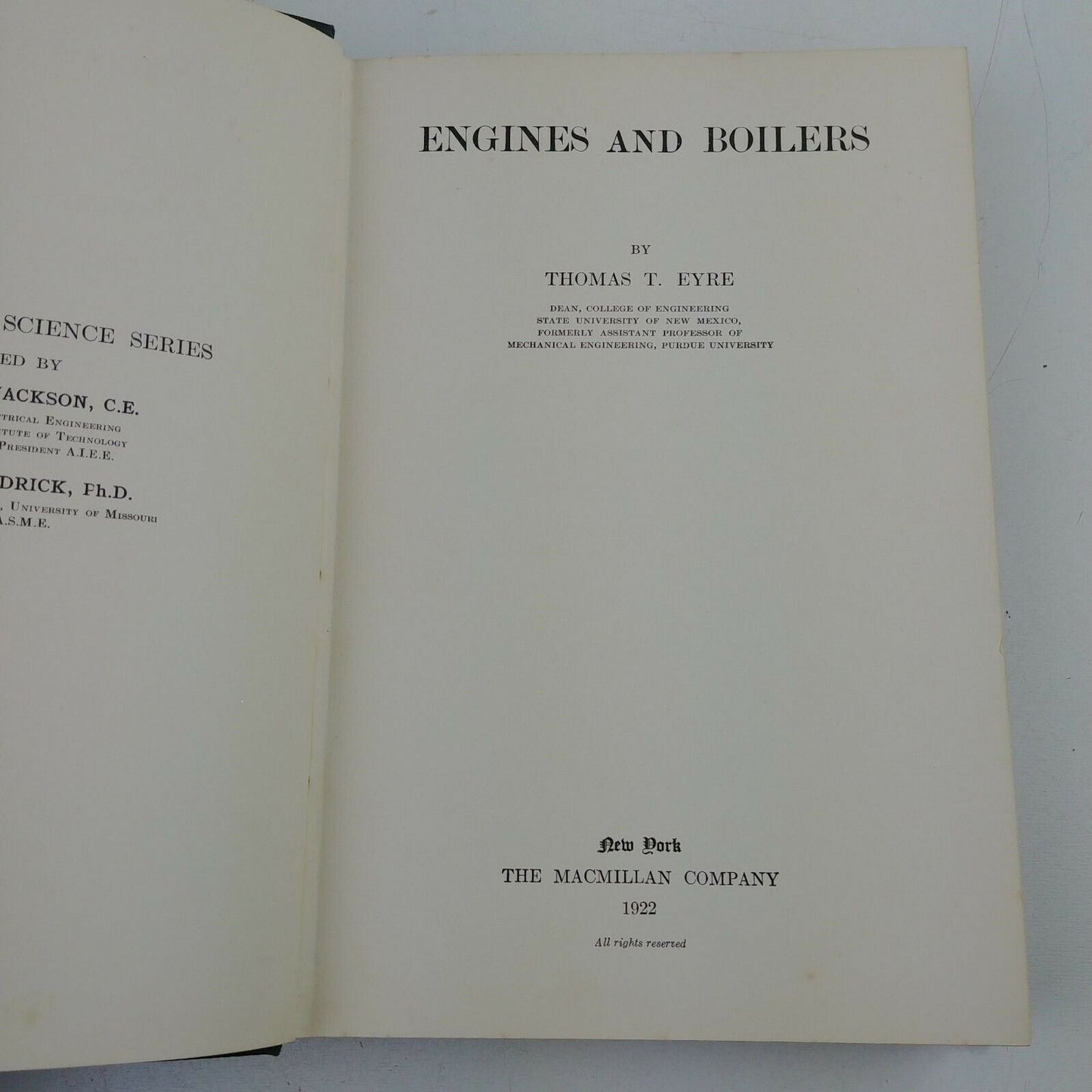 Engines and Boilers Thomas Taylor Eyre Macmillan - 1922 - Combustion Engine