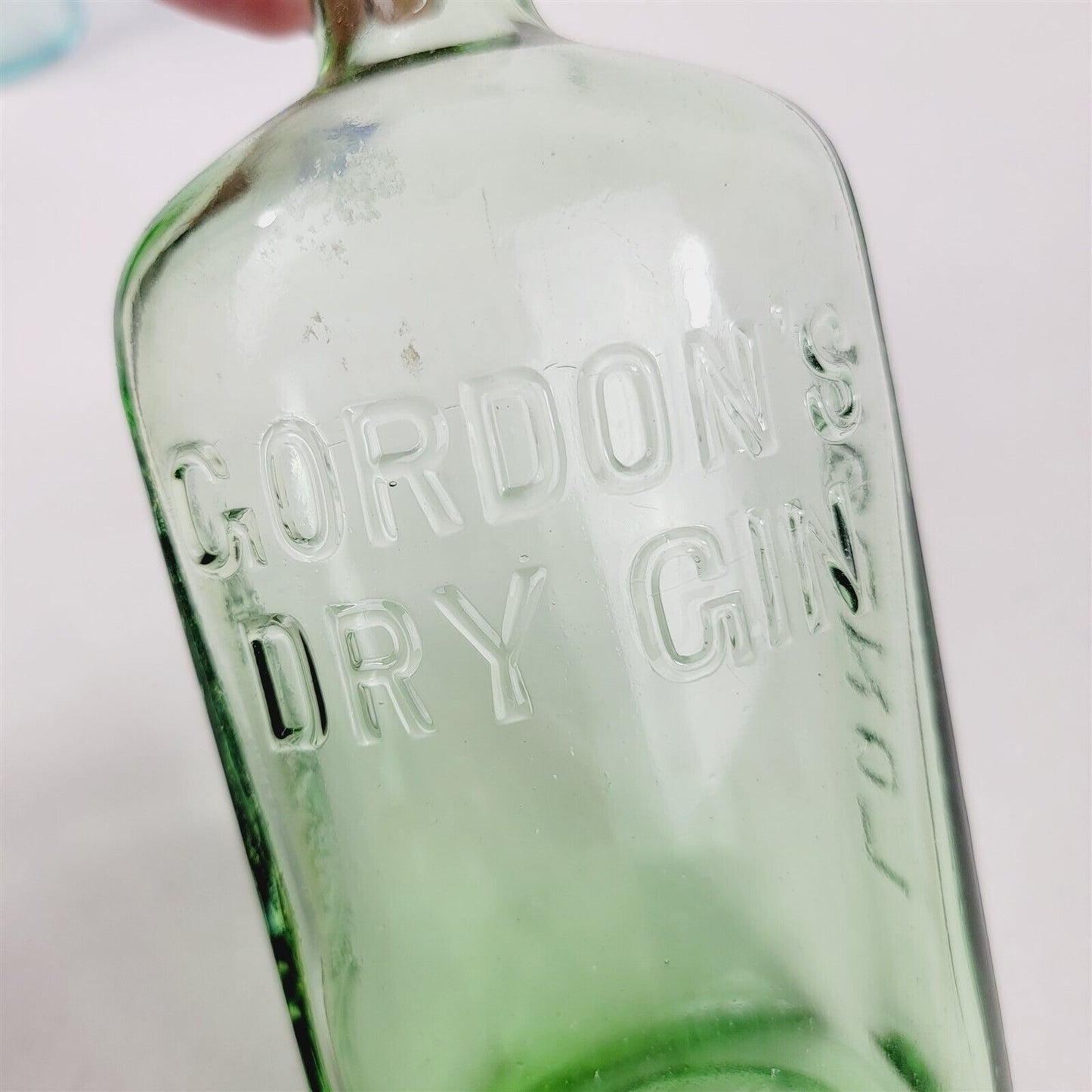5 Vintage Glass Medicine Liquor Bottles Florida Water Dry Gin Bromo Cobalt
