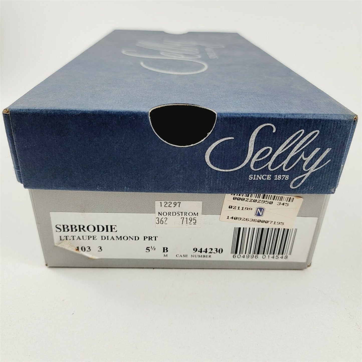 Selby Vintage Block Heel Shoes Cream Geometric Womens Size 5.5
