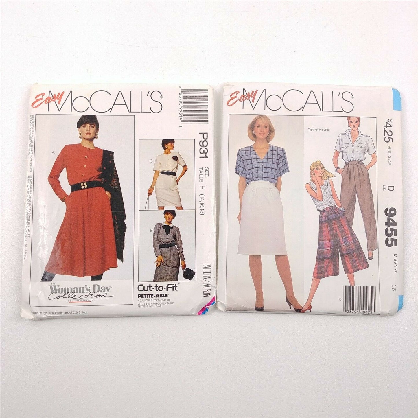 7 Vintage Sewing Patterns Womens Size 14 16 18 Simplicity McCall's Skirt Blazer