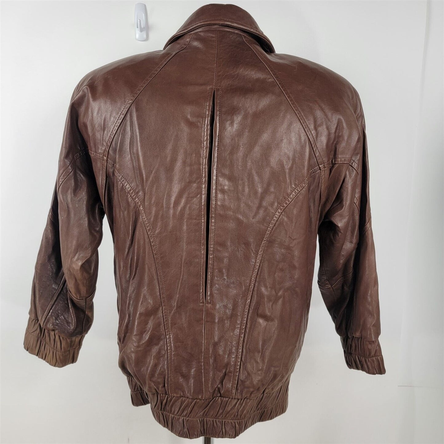 Vintage Brown Leather Jacket Mens Size S