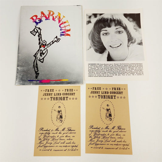 1980 Barnum Musical Program w/ Poster Jenny Lind Invite Catherine Cox Picture
