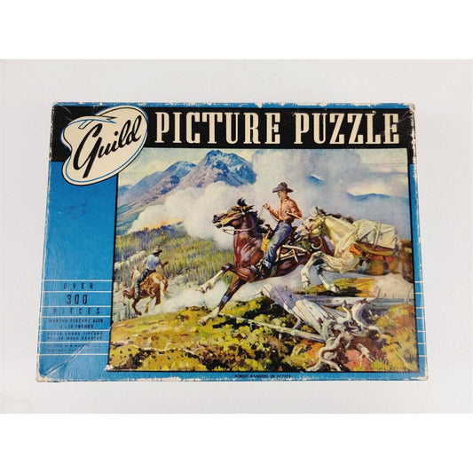 Guild Picture Puzzle Whitman 300+ Piece No. 2900 Forest Rangers in Action 16x20