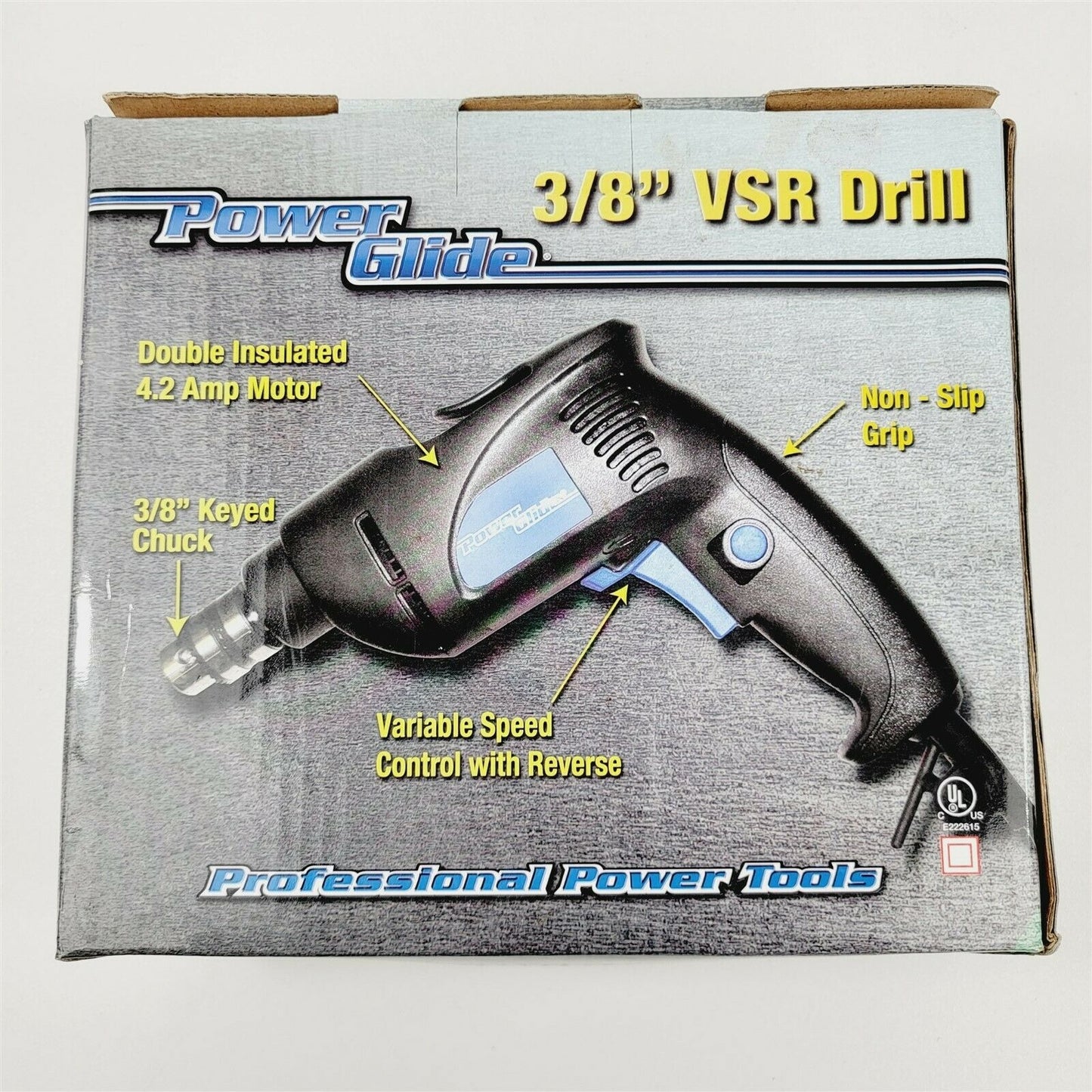 Power Glide 3/8" VSR Drill Professional Power Tools Corded Electric Drill