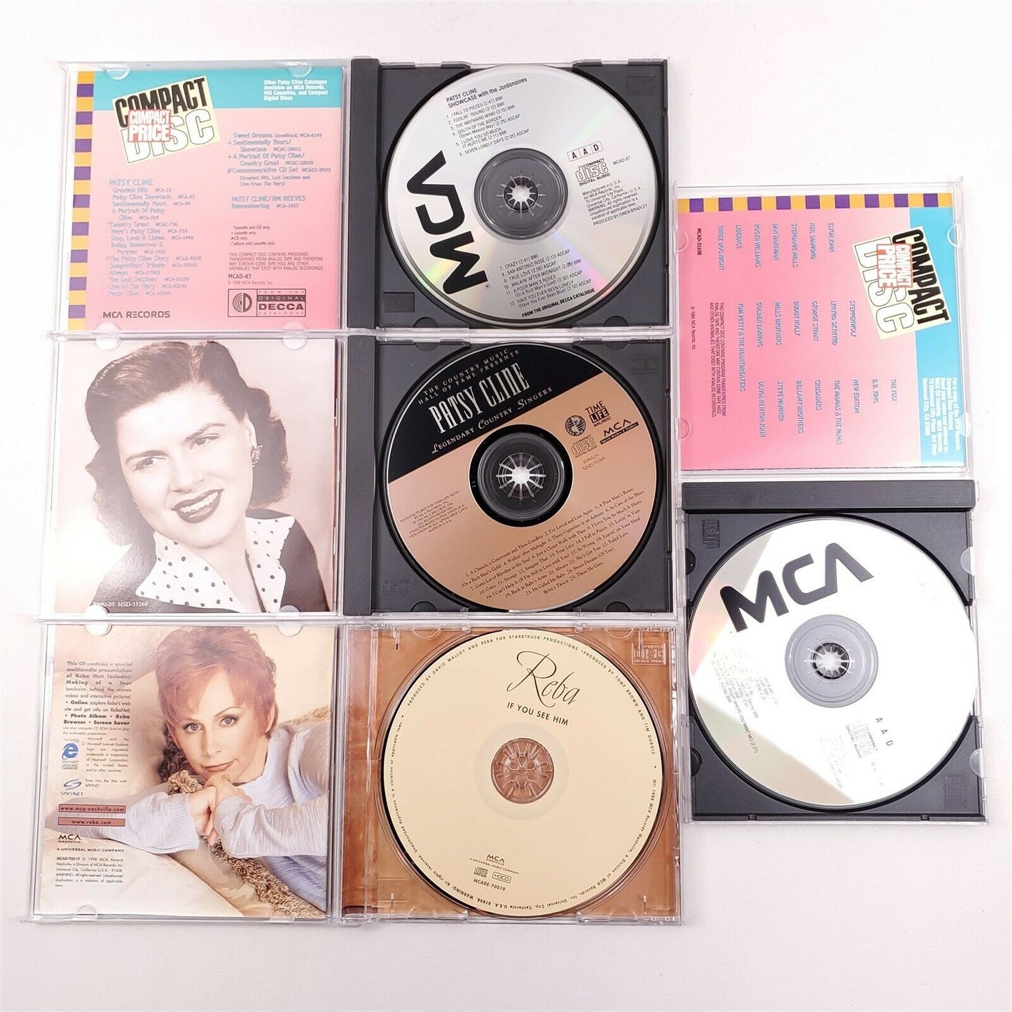 7 Female Country Artist CD's - Reba McEntire, Patsy Cline, Trisha Yearwood