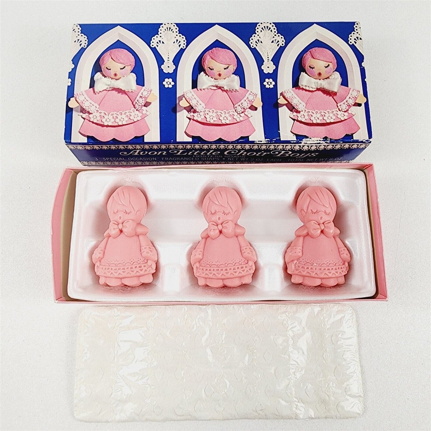 Vintage Avon Little Choir Boys Hostess Fragranced Soaps in Original Packaging