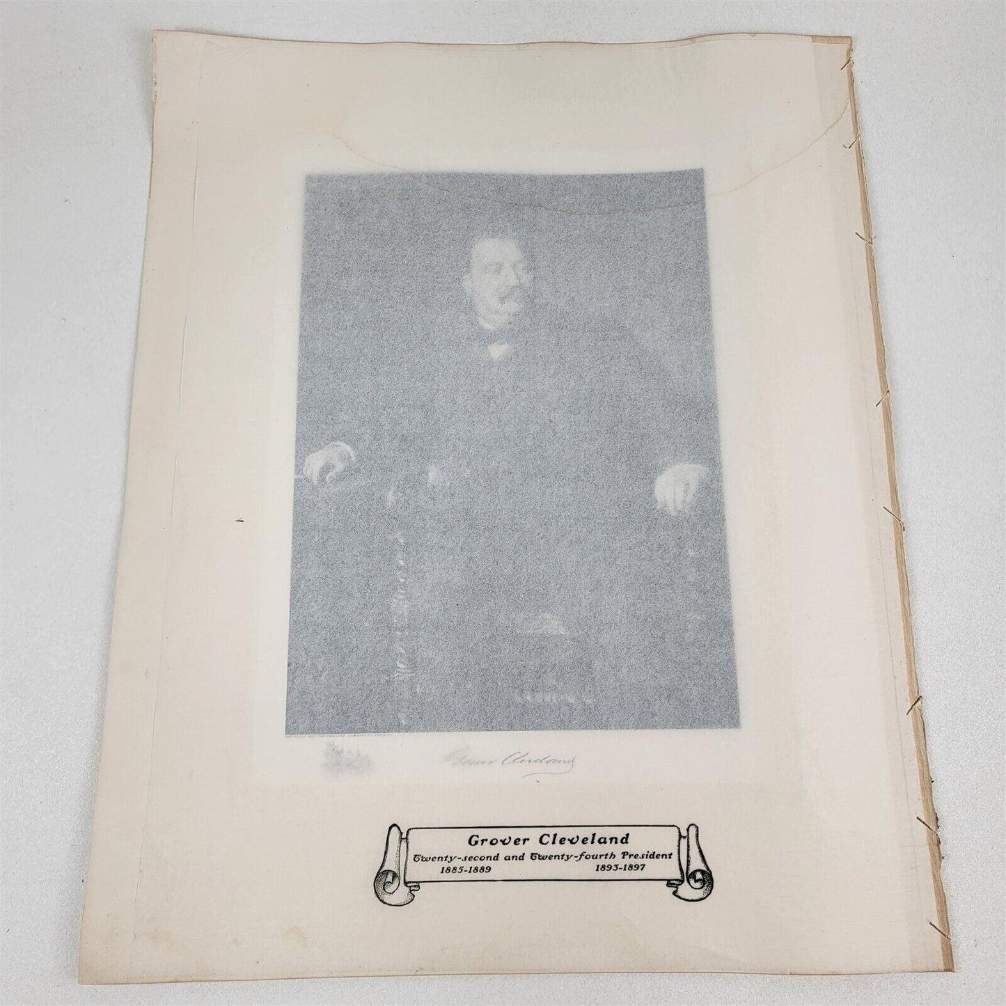 Grover Cleveland 1901 White House Gallery Official Portraits Presidents Gravure