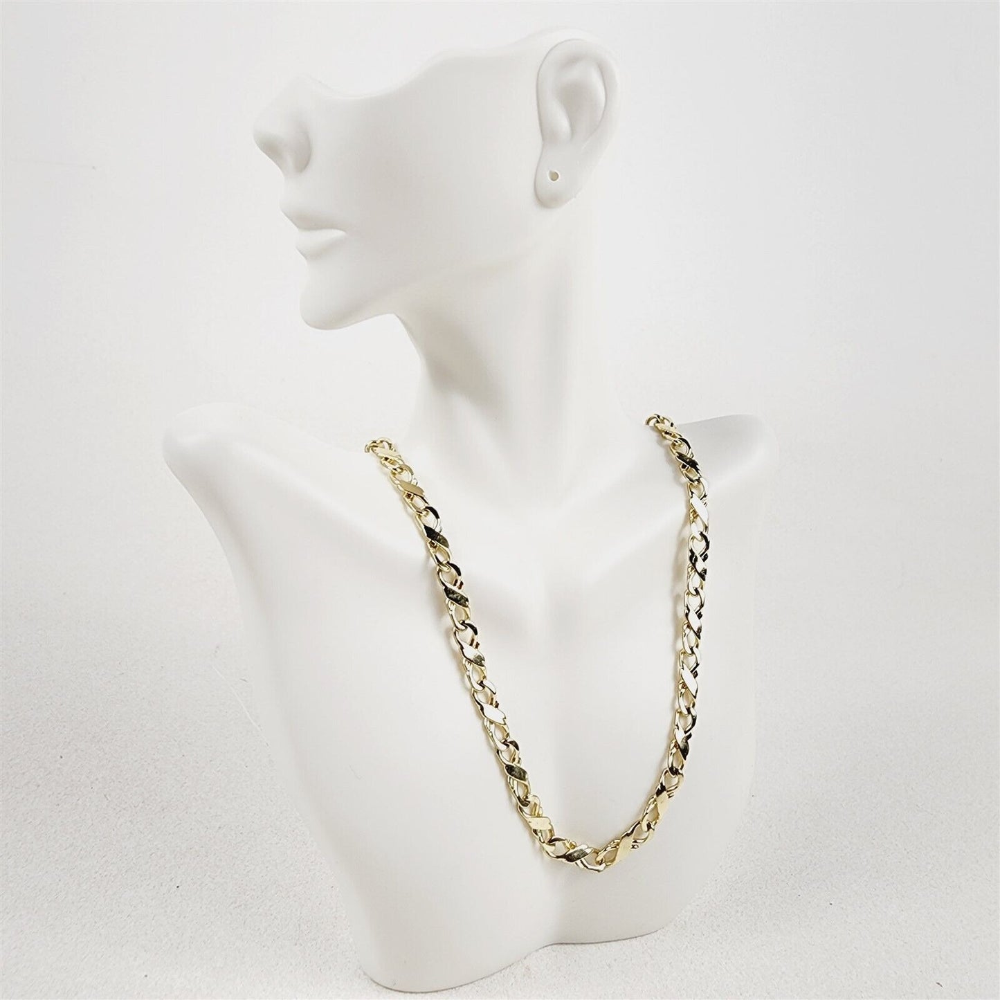 14K Gold Plated Necklace Infinity Link Chain - 17"