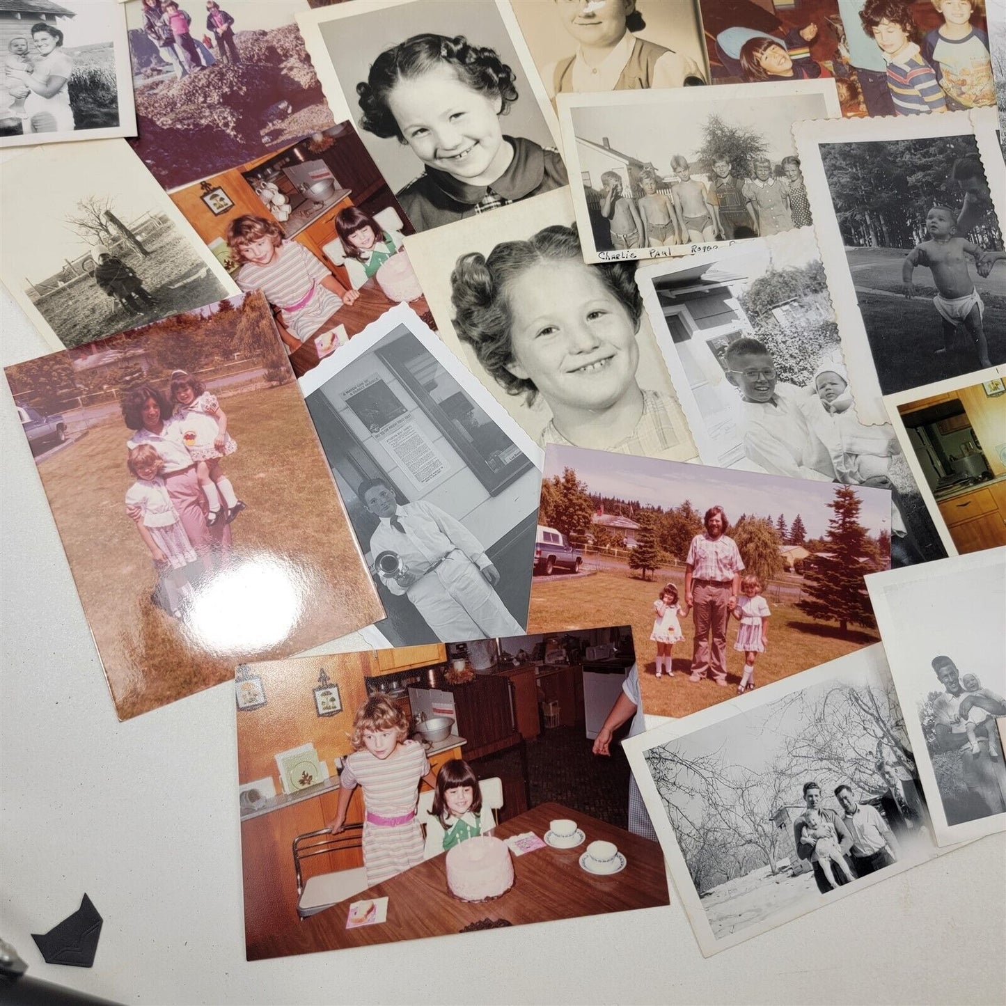 100 Vintage Photos Kids Children Family Cabinet Cards 1900-1970s Photography Lot